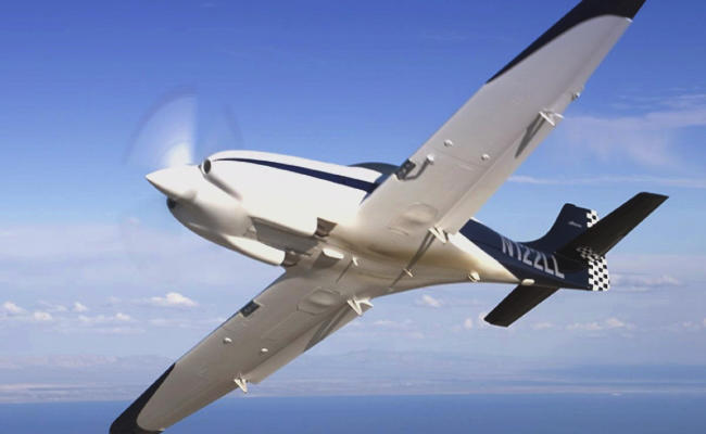 small aircraft in a banking turn for aircraft appraiser